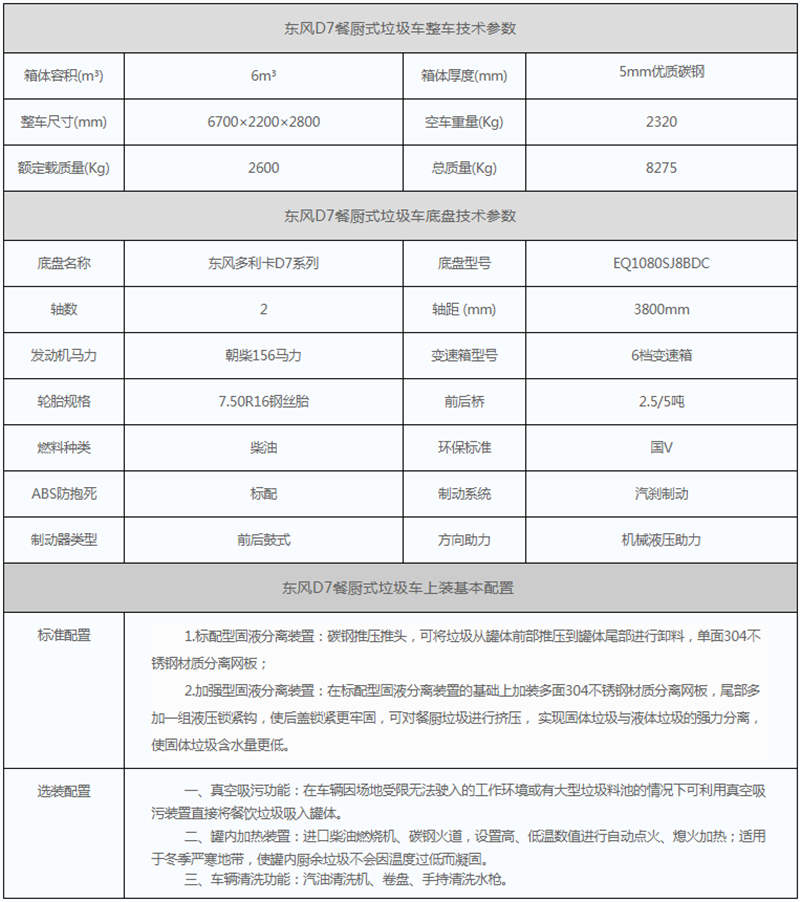 餐廚垃圾車參數 餐廚垃圾車參數